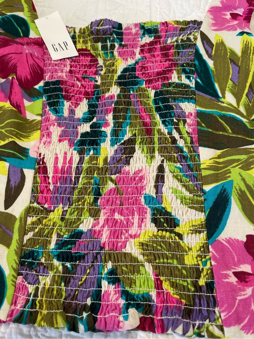 CLOSET CLOSEOUT SALE - GAP Tropical Floral Square-Neck Camisole Top - NWT - Picture 6 of 9
